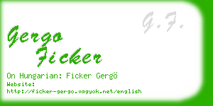 gergo ficker business card