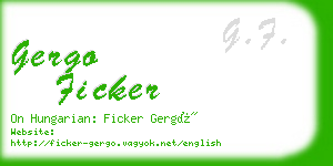 gergo ficker business card
